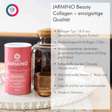 Laden Sie das Bild in den Galerie-Viewer, JARMINO Beauty Collagen (450g, 30 Portionen) mit Kollagenhydrolysat und Hyaluronsäure